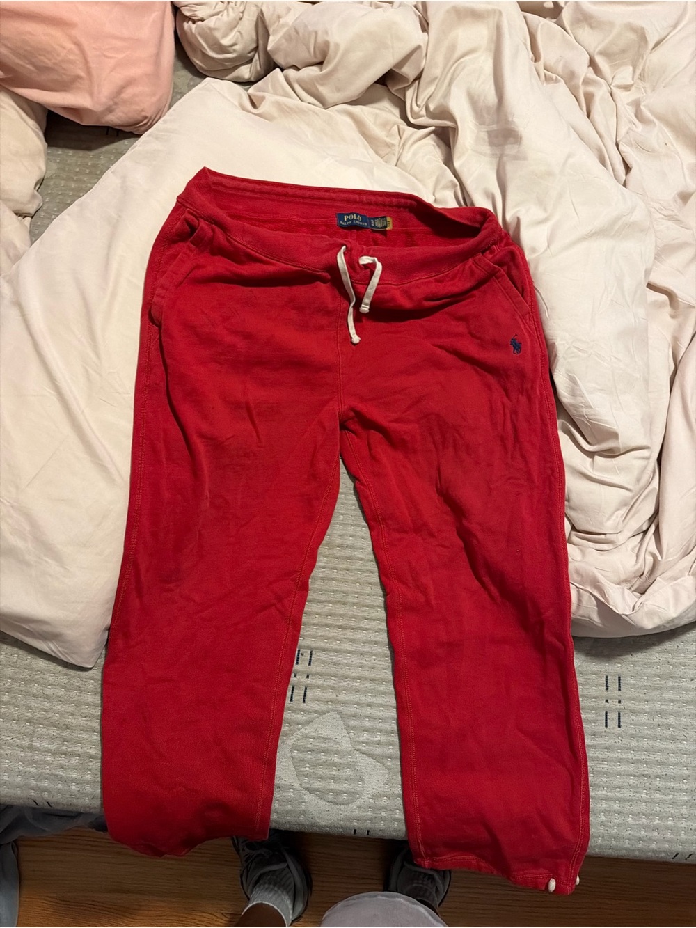 Ralph Lauren Red Men's Jogger Sweatpants with Drawstring